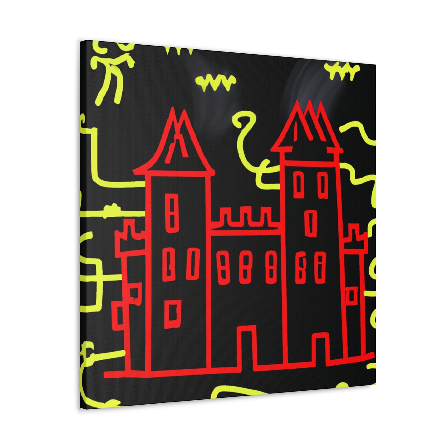 "A Haunted Shadow: The Dark Secrets of the Old Castle on a Gloomy Night" - The Alien Canva