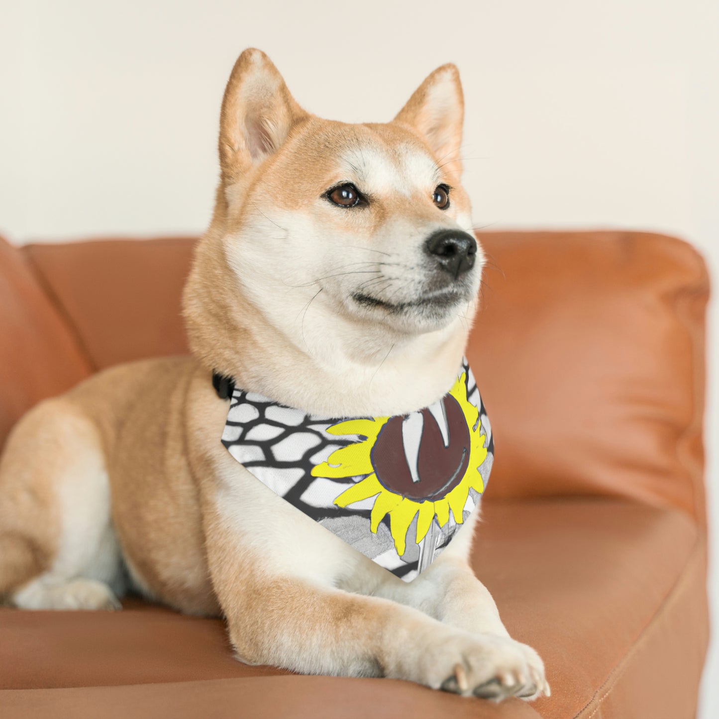 "A Sunflower Withering on a Parched Field" - The Alien Pet Bandana Collar