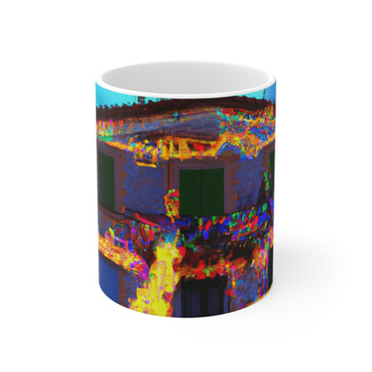 "Magical Illumination: A Summer Solstice Surprise" - The Alien Ceramic Mug 11 oz