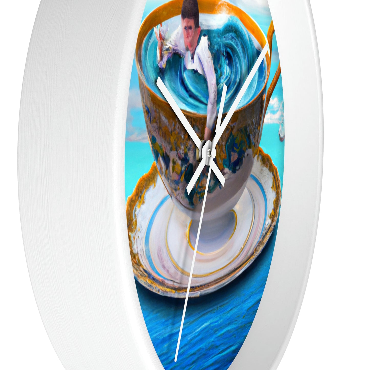 "Adrift in a China Cup: The Story of a Lost Child's Oceanic Adventure" - The Alien Wall Clock