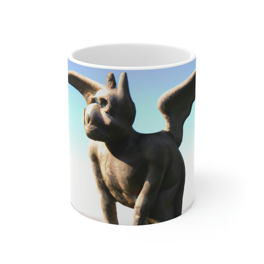 "Alone on the Hilltop: The Tale of a Solitary Gargoyle" - The Alien Taza de cerámica 11 oz