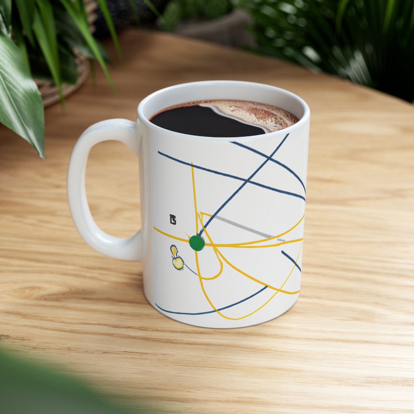 "Exploring the Dynamic Topology: Artful Visualization of a Network Structure." - The Alien Ceramic Mug 11 oz