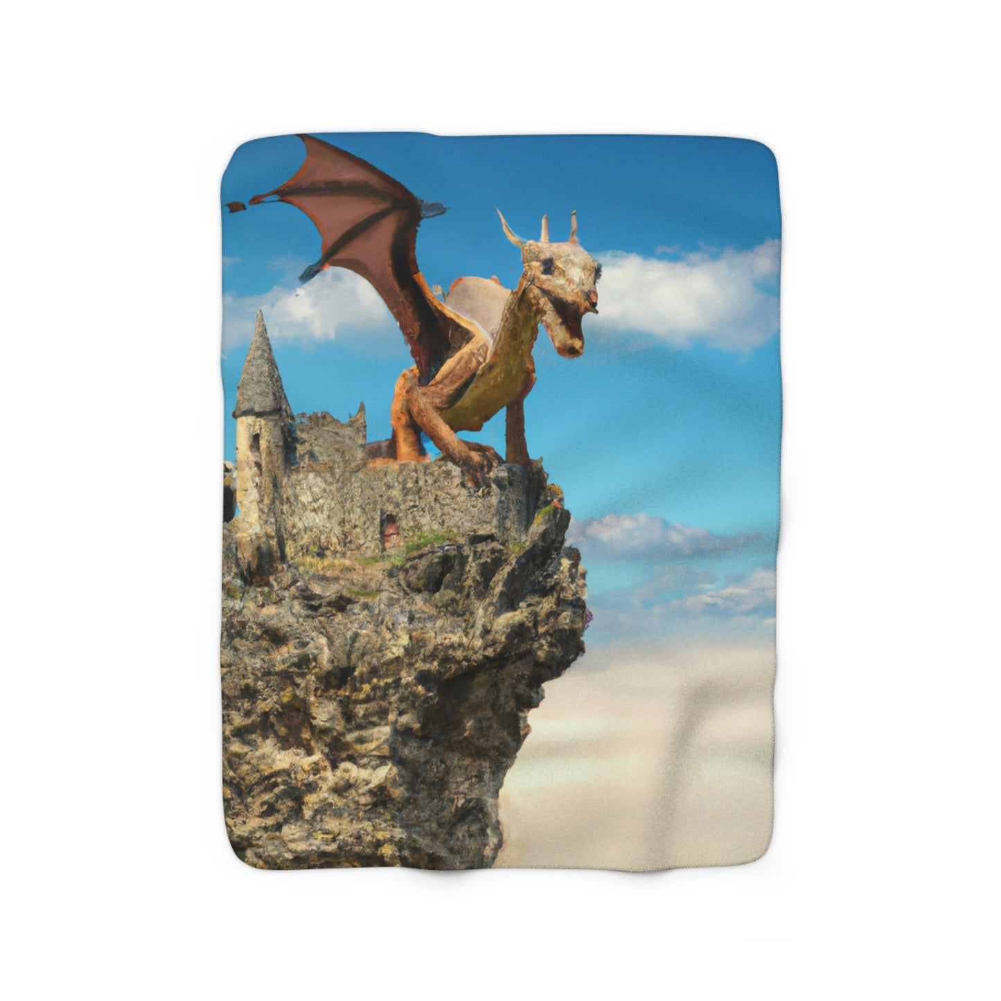 "Dragon Throne of ancients" - The Alien Sherpa Fleece Blanket