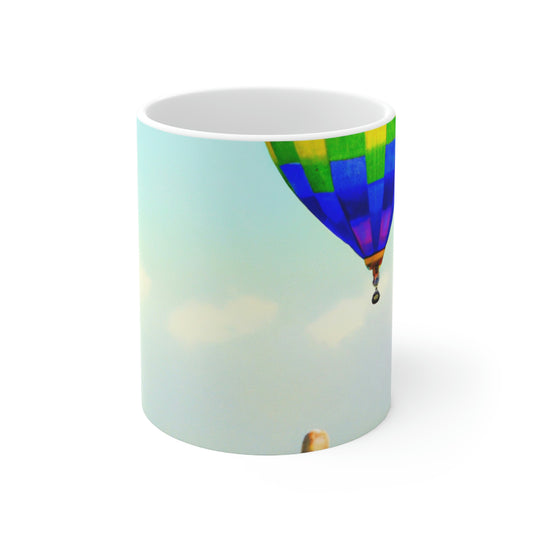 "Encontrando la quietud en el cielo" - Taza de cerámica The Alien 11 oz