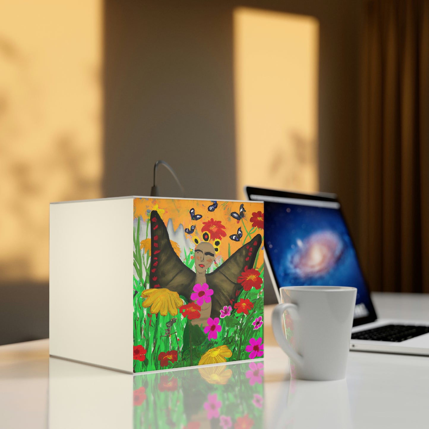 "Butterfly Ballet in the Wildflower Meadow" - The Alien Light Cube Lamp