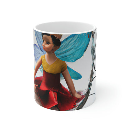 "Cursed Memories: The Broken Fairy's Plight" - The Alien Ceramic Mug 11 oz