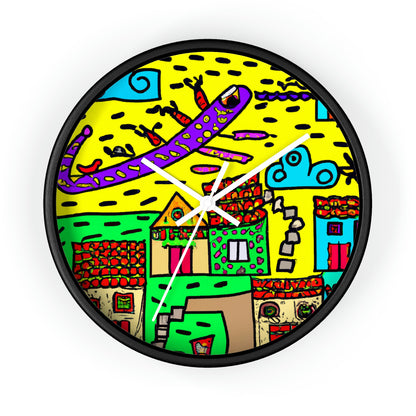 "A Slumbering Village of the Soaring Dragon" - The Alien Wall Clock