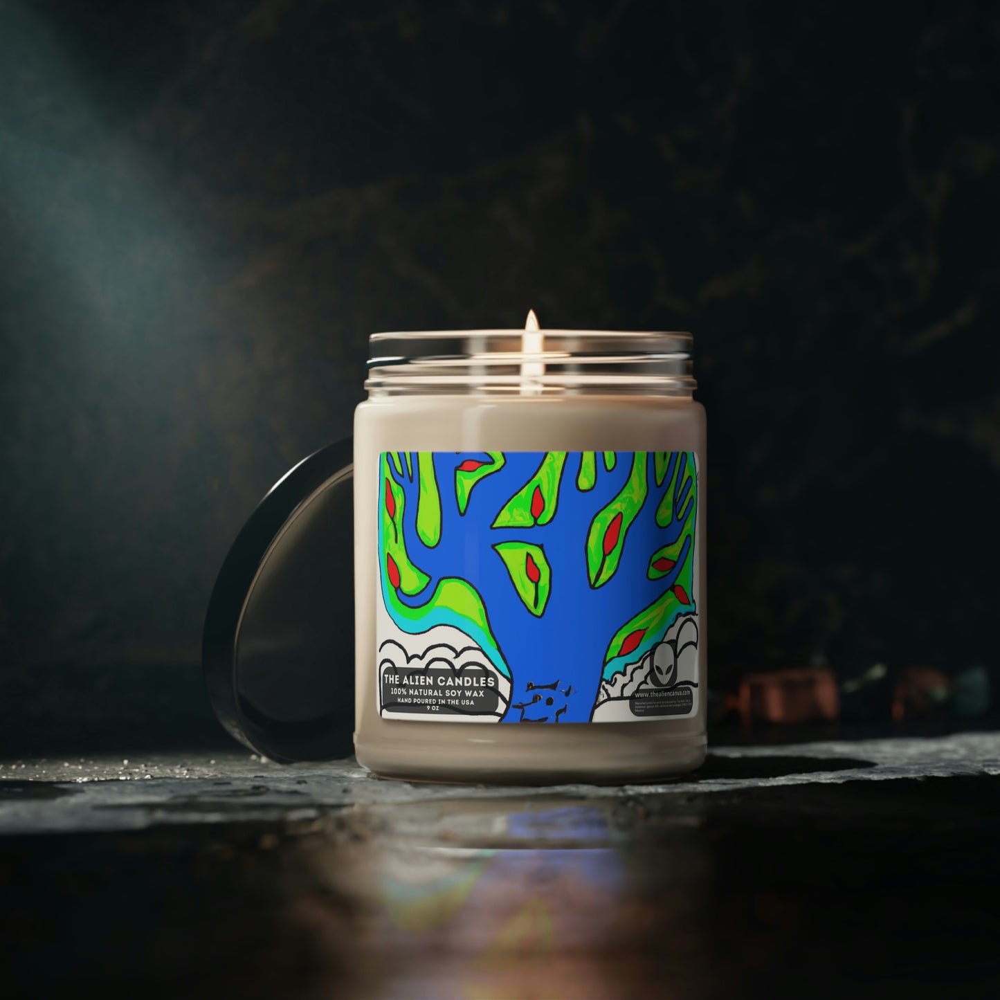 The Cavernous Everglown - Vela perfumada de soya, 9 oz - The Alien Candles