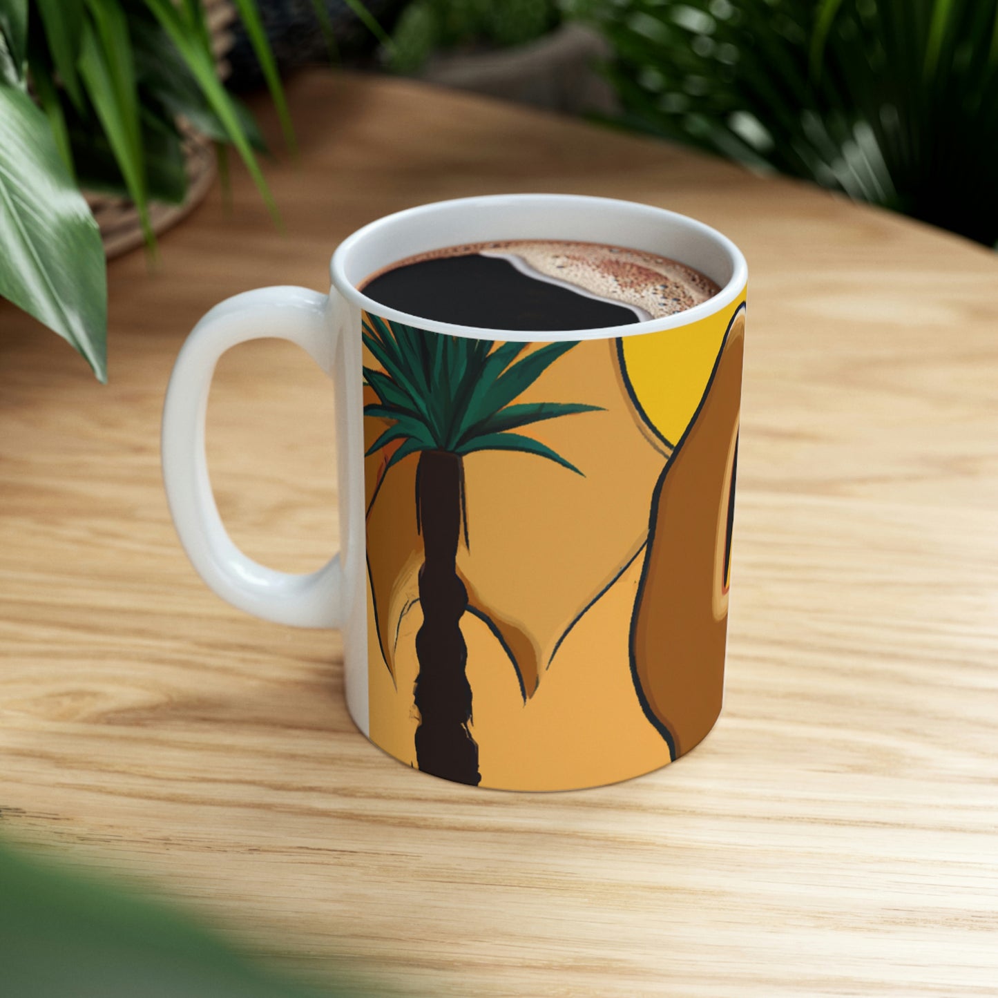 "Desert Mirage: The Forgotten Oasis" - The Alien Taza de cerámica 11 oz