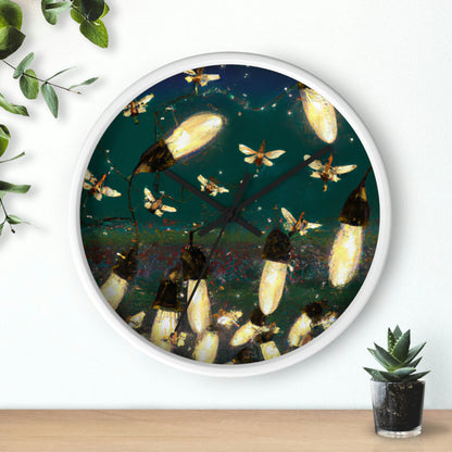 Twinkling Fireflies in the Evening Sky - The Alien Wall Clock