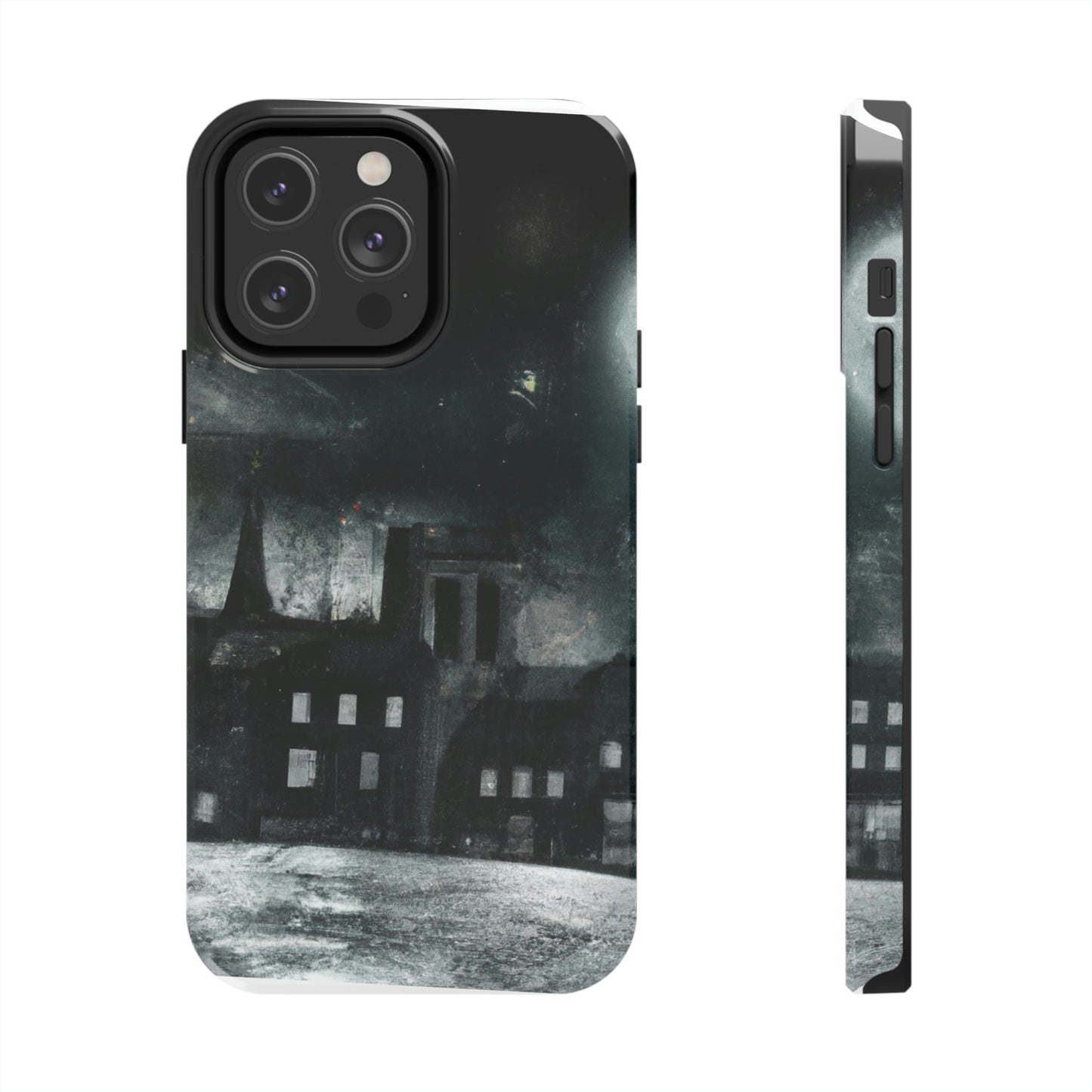 "Nocturno luminoso: una ciudad iluminada por la luz de la luna" - The Alien Tough Phone Cases