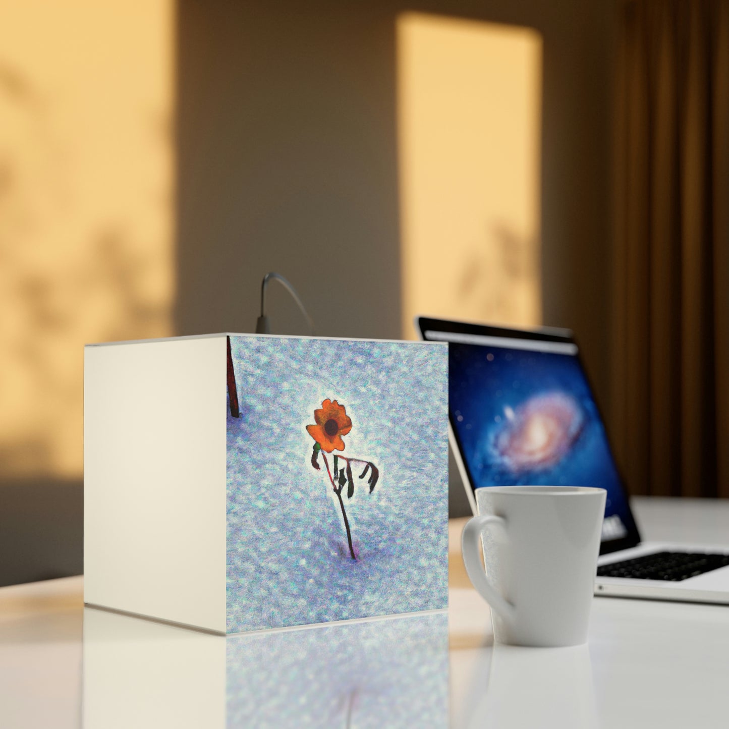 "A Flower Refusing to Shiver" - The Alien Light Cube Lamp