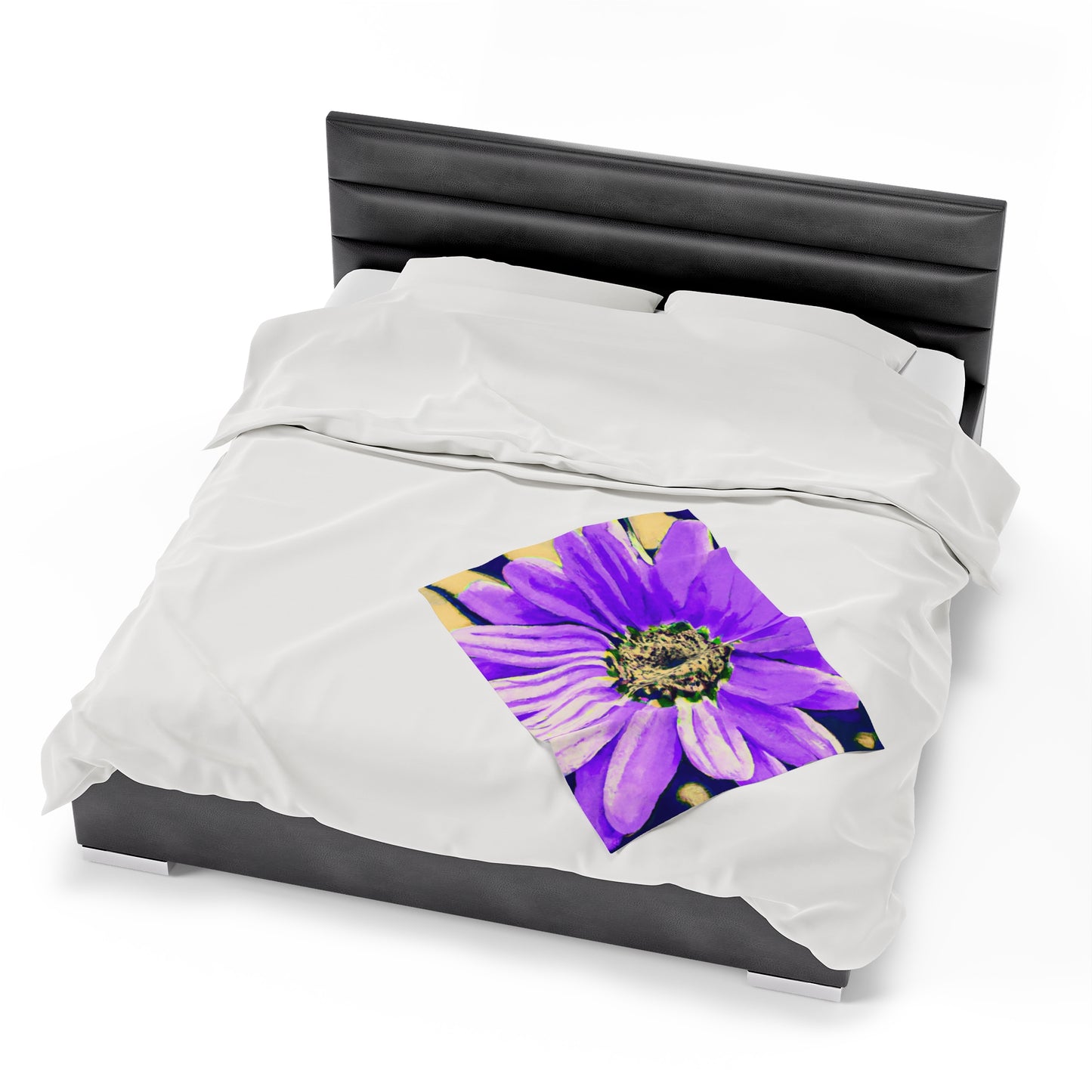 Purple Petals Popping: Create an Eye-Catching Daisy-Rose Fusion - The Alien Velveteen Plush Blanket