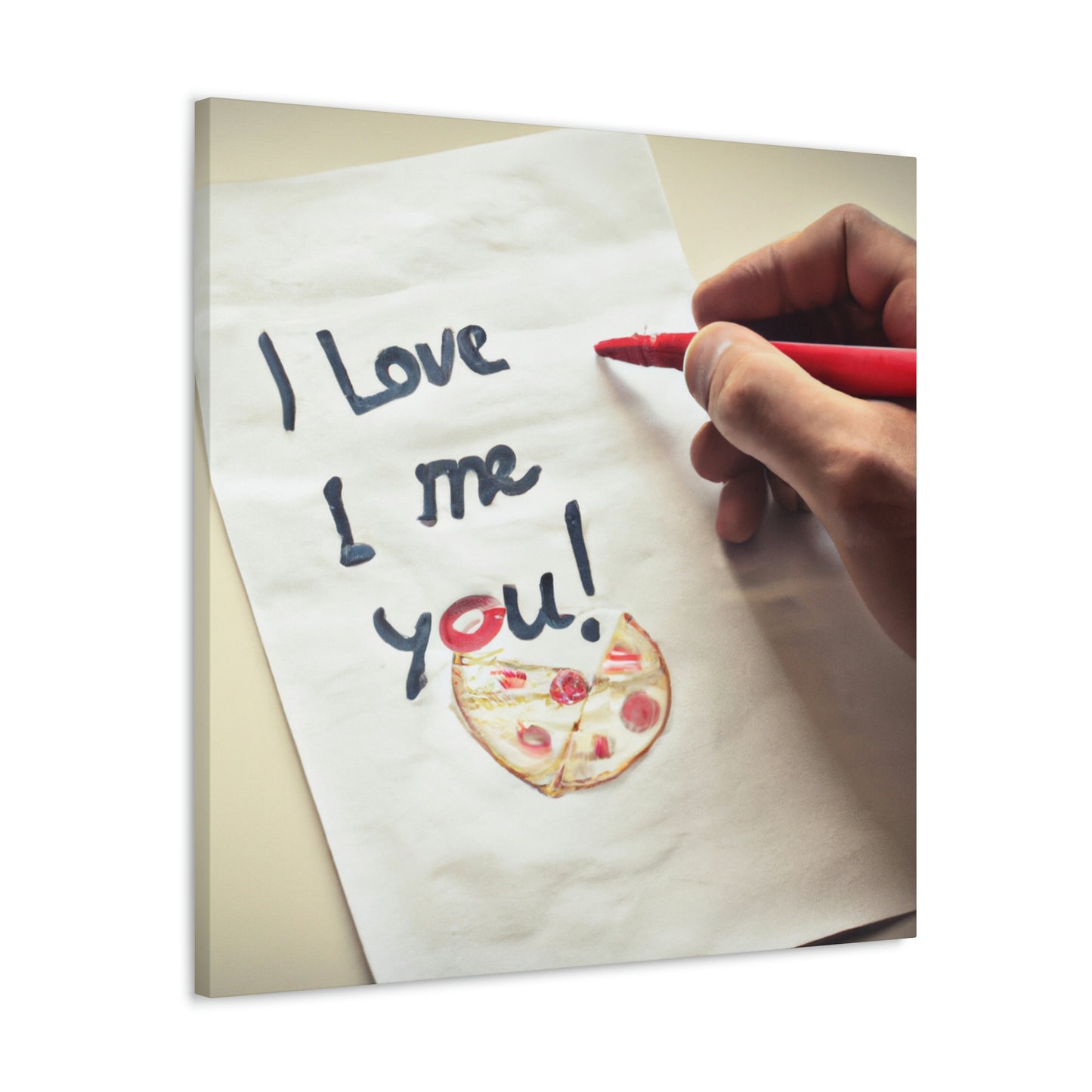 "Una carta de amor amante de la pizza" - The Alien Canva