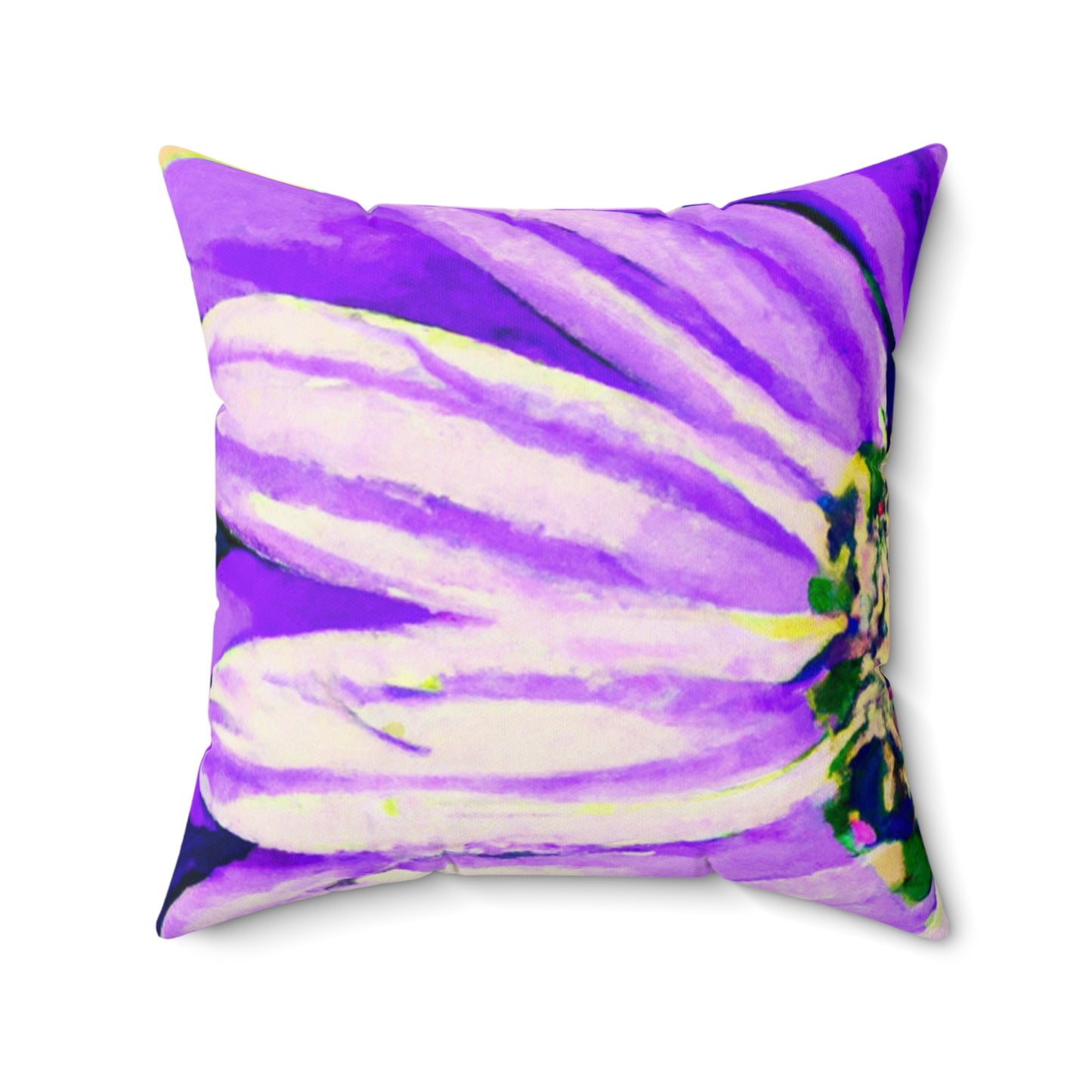 Purple Petals Popping: Create an Eye-Catching Daisy-Rose Fusion - The Alien Square Pillow