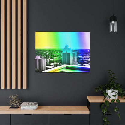 "Urban Splendor: The City Skyline from Above" - Canvas