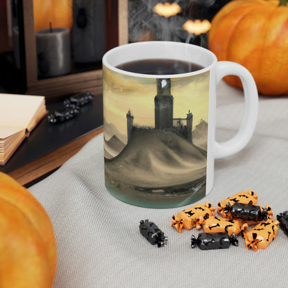 The Knight and the Dragon's Throne - The Alien Ceramic Mug 11 oz