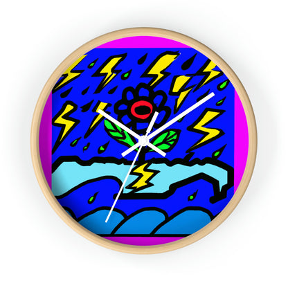 "A Bold Bloom Amidst the Storm" - The Alien Wall Clock