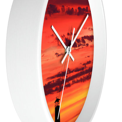 "Lonely Lighthouse on Fire" - The Alien Wall Clock