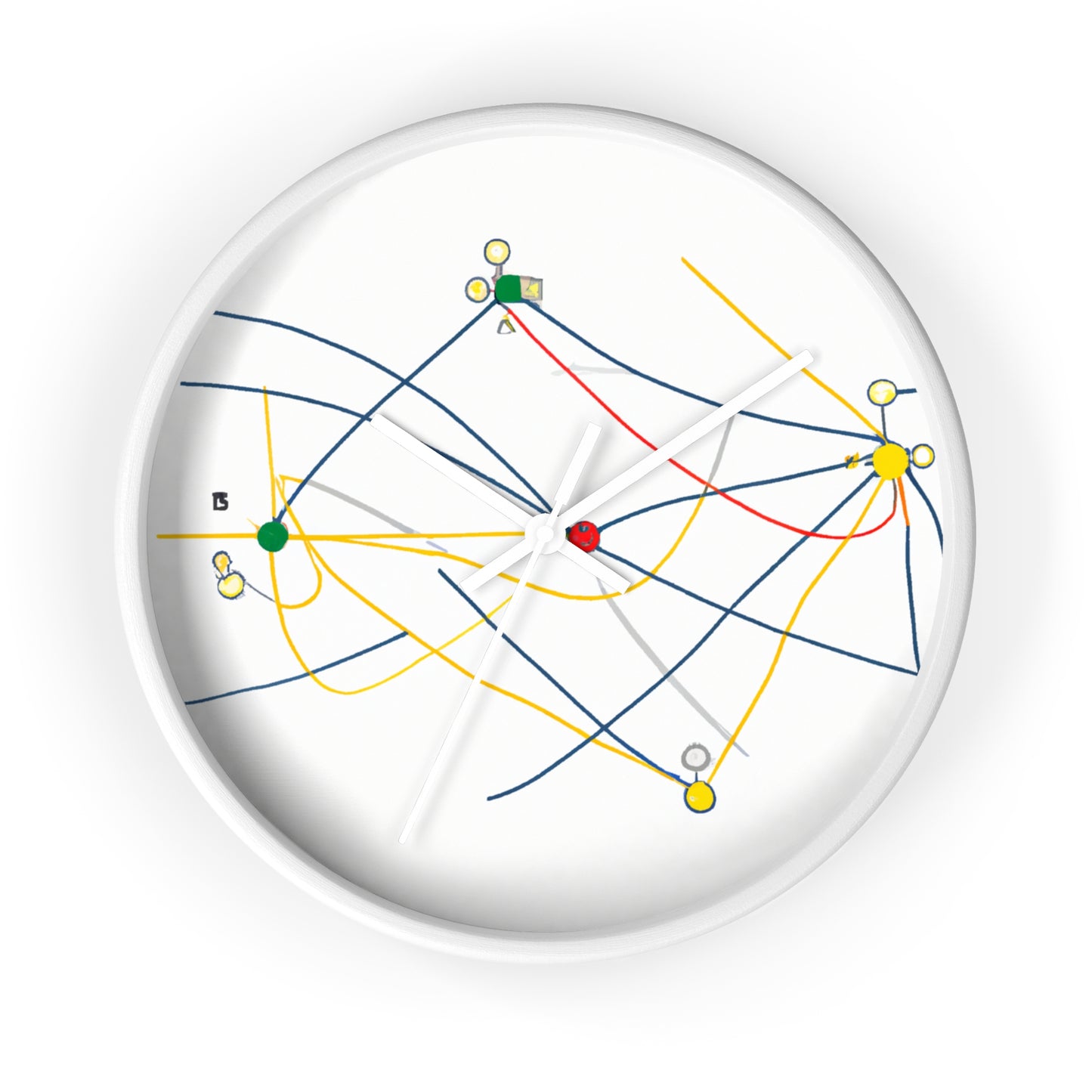 „Erforschung der dynamischen Topologie: Kunstvolle Visualisierung einer Netzwerkstruktur.“ - Die Alien-Wanduhr