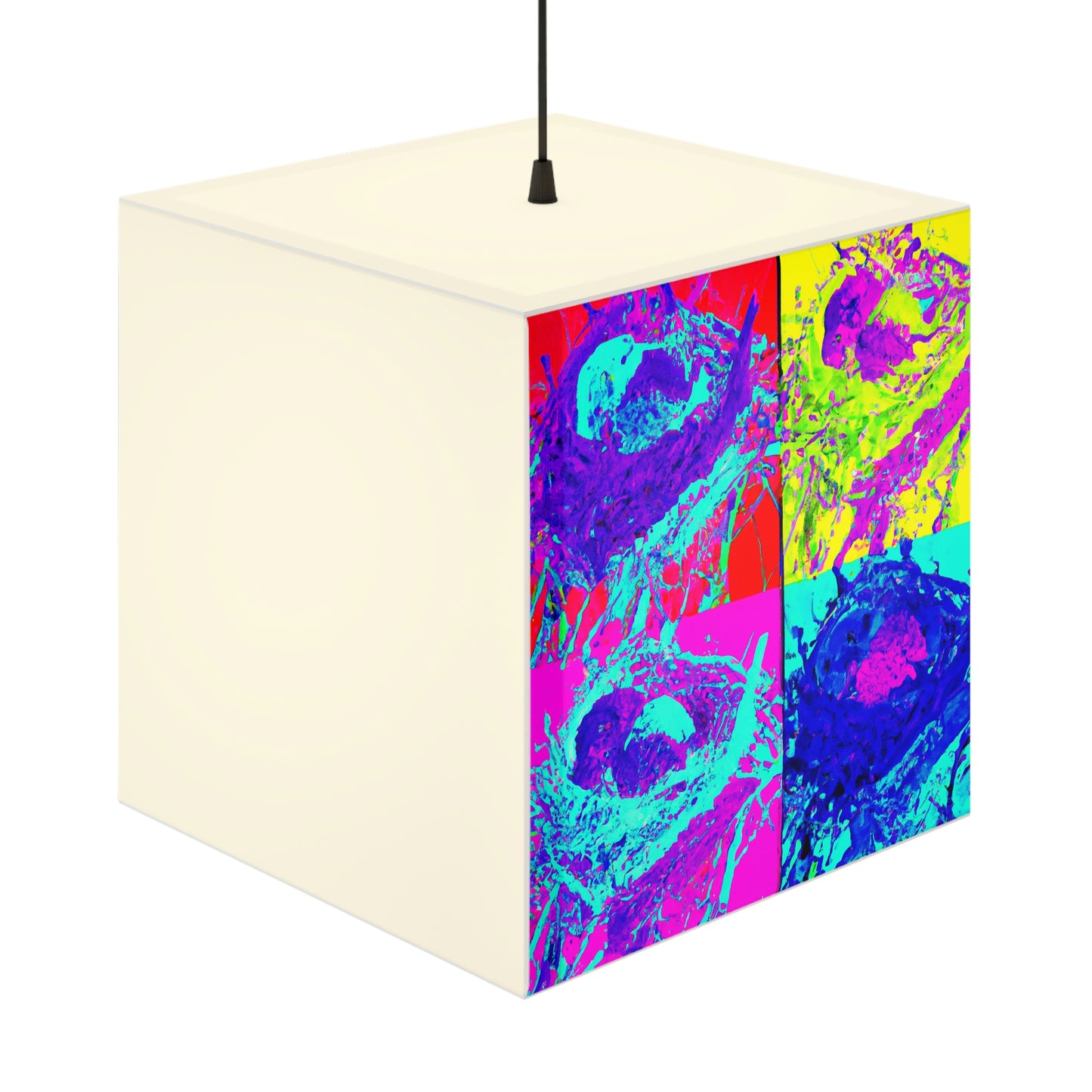 "Ein Regenbogen aus gefiederten Freunden" - Die Alien Light Cube Lampe