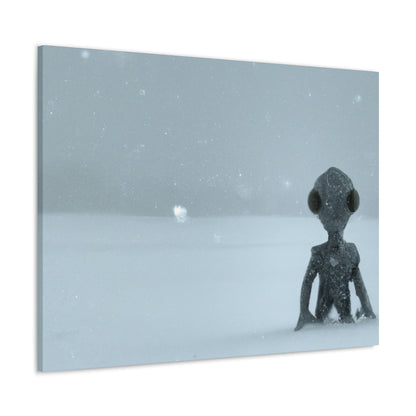 „Im Schneesturm gestrandet: Die Geschichte eines Aliens“ – The Alien Canva