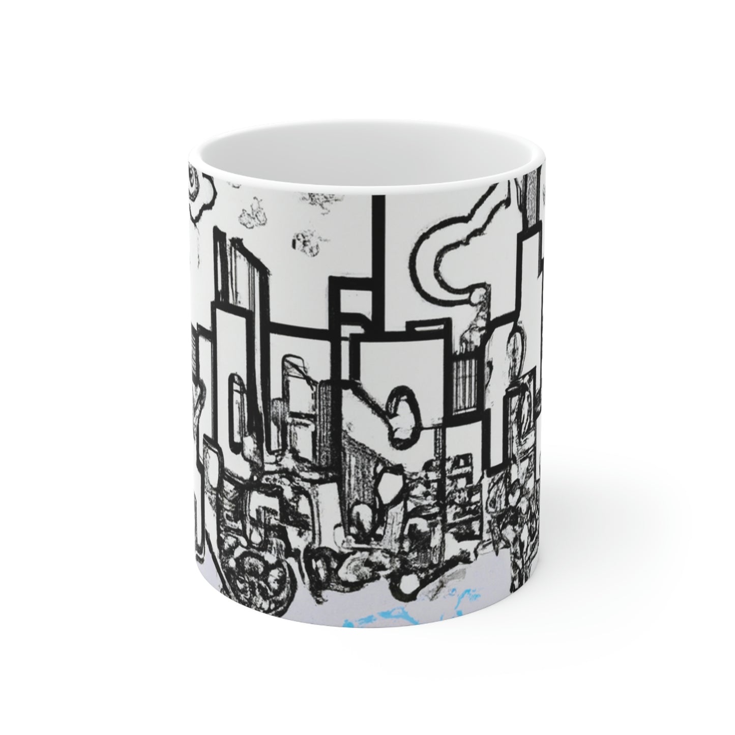 "Ghostly Haze: The Forgotten City". - The Alien Ceramic Mug 11 oz