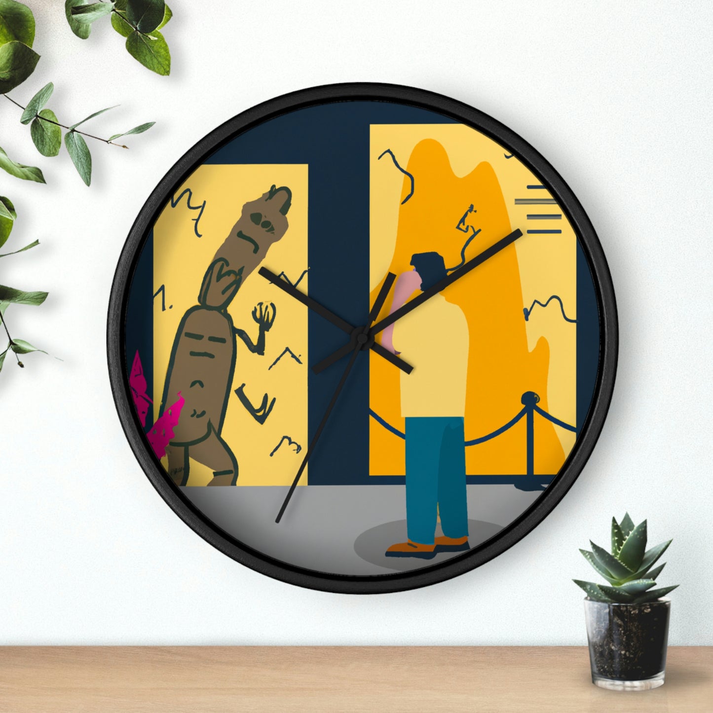 "Escape from the Museum Monster" - The Alien Wall Clock