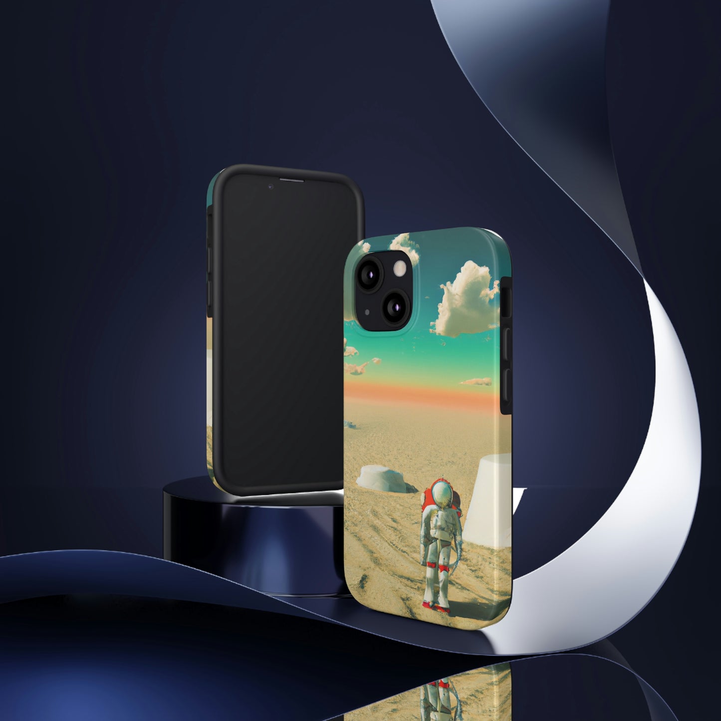 "Un astronauta extraviado: solo en un planeta abandonado" - The Alien Tough Phone Cases