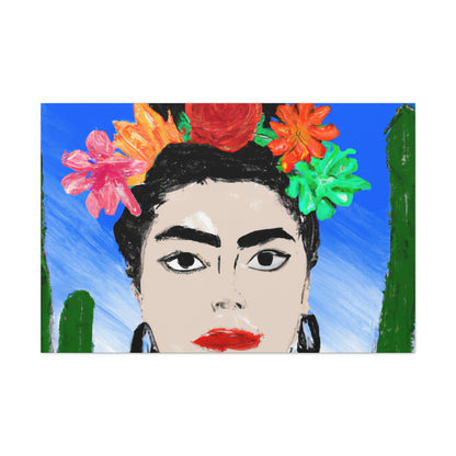 "Frida Ardiente: Pintando un ícono mexicano con cultura colorida" - The Alien Canva