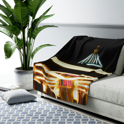 "Carousel Nights: A Glimmer of Starlight" - The Alien Sherpa Fleece Blanket