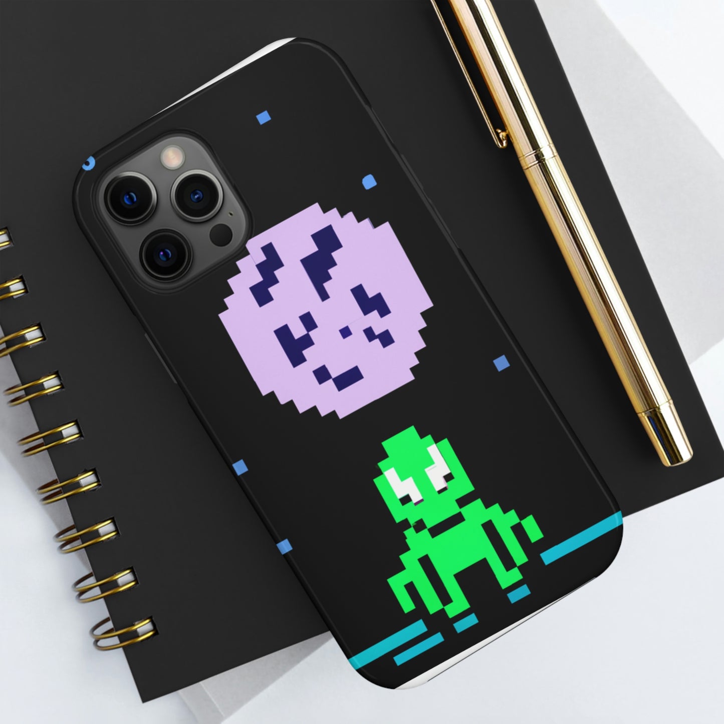 "Testigo solitario del cielo nocturno" - The Alien Tough Phone Cases Pixel Art