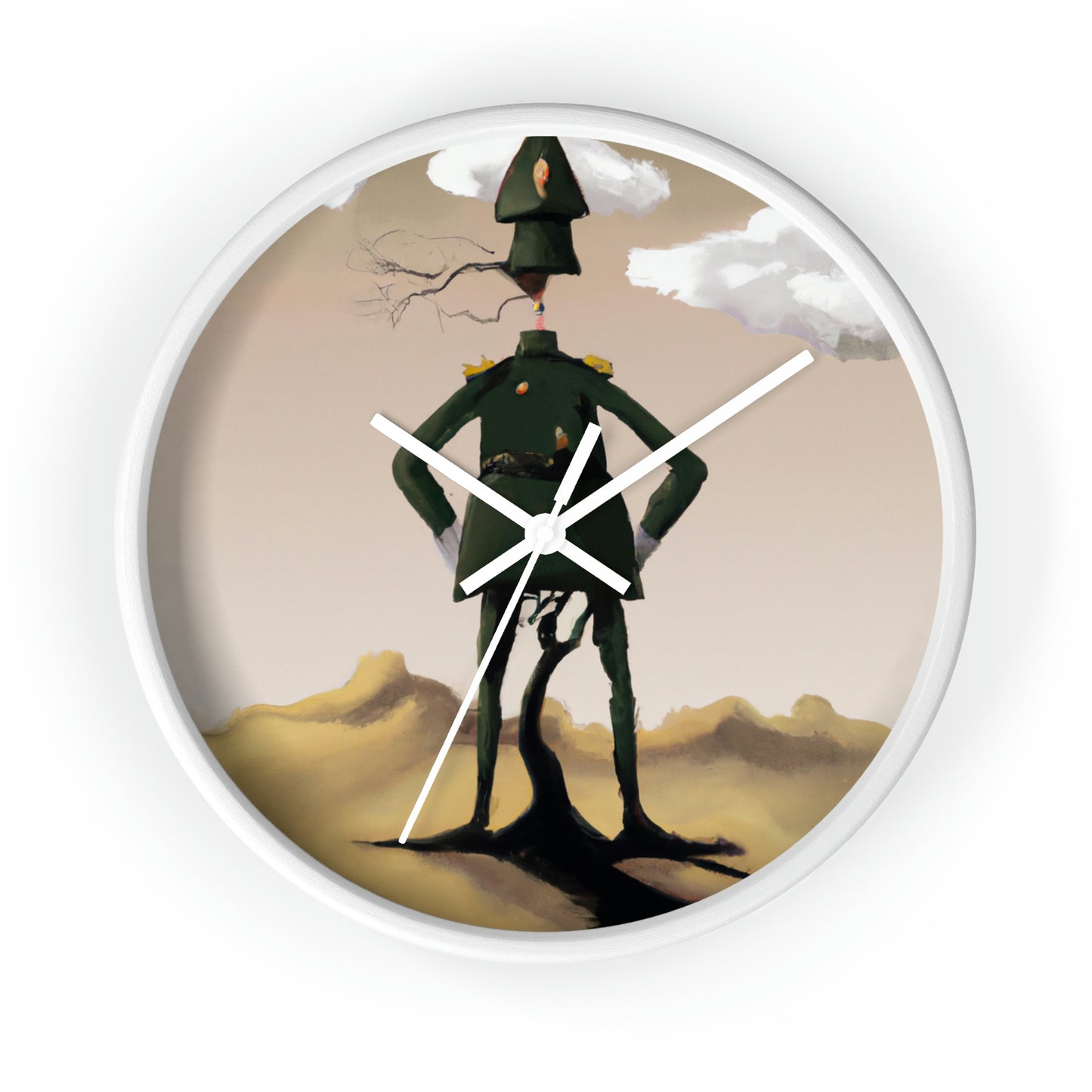 "Courage Against Despair: A Soldier's Triumph" - The Alien Wall Clock