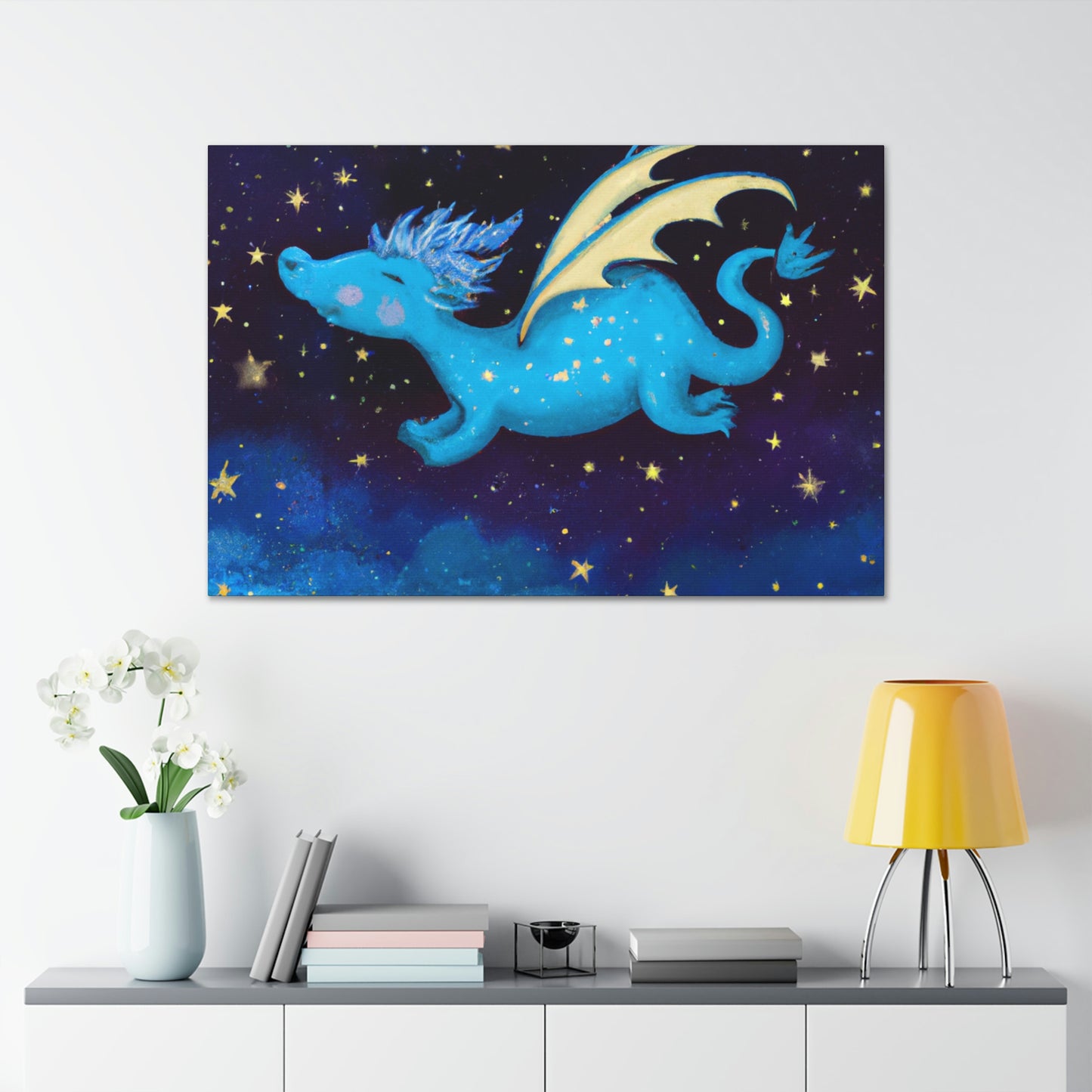 "A la deriva entre las estrellas: La historia de un bebé dragón" - The Alien Canva