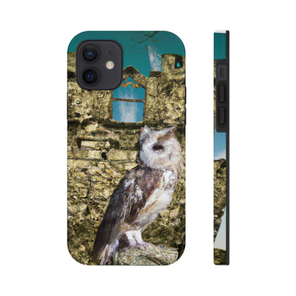 "A Sentinal Among Ruins: An Unstirred Owl's Perch" - Die Alien Tough Phone Cases