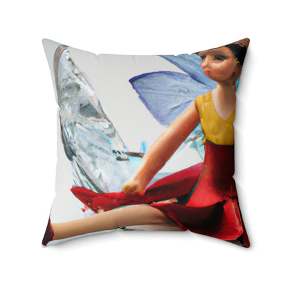 "Cursed Memories: The Broken Fairy's Plight" - The Alien Square Pillow