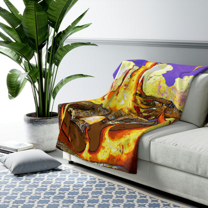 "A Slumbering Dragon in an Infernal Embrace" - The Alien Sherpa Fleece Blanket