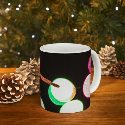 "Dancing in a Starry Shower". - The Alien Ceramic Mug 11 oz