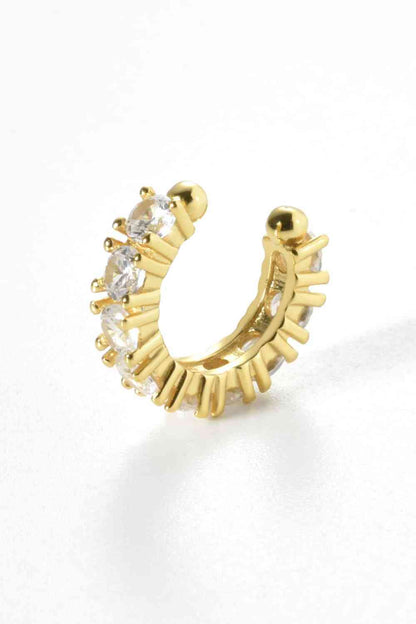 Inlaid Zircon Single Cuff Earring