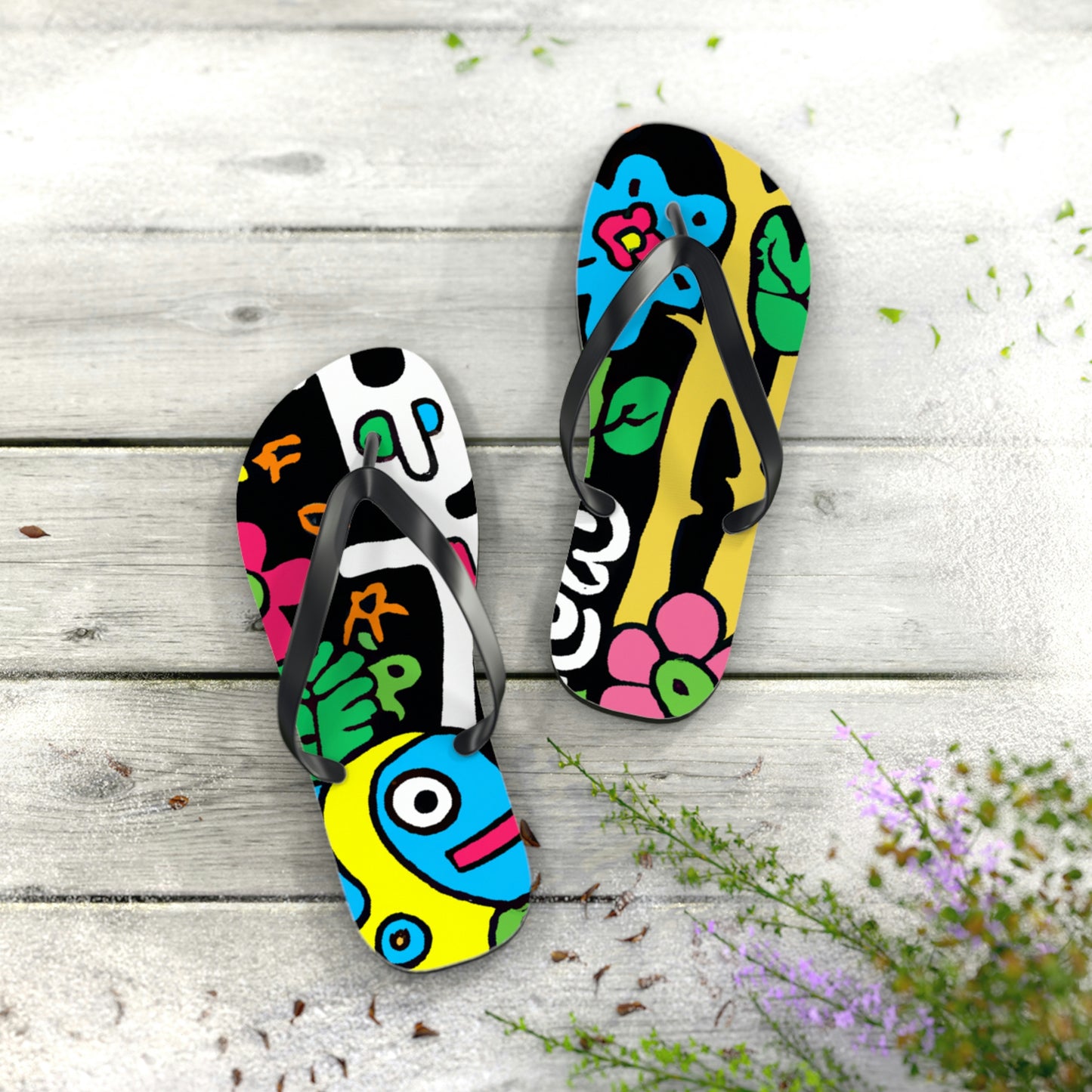 The Enchanted Garden of Wonders - The Alien Flip Flops