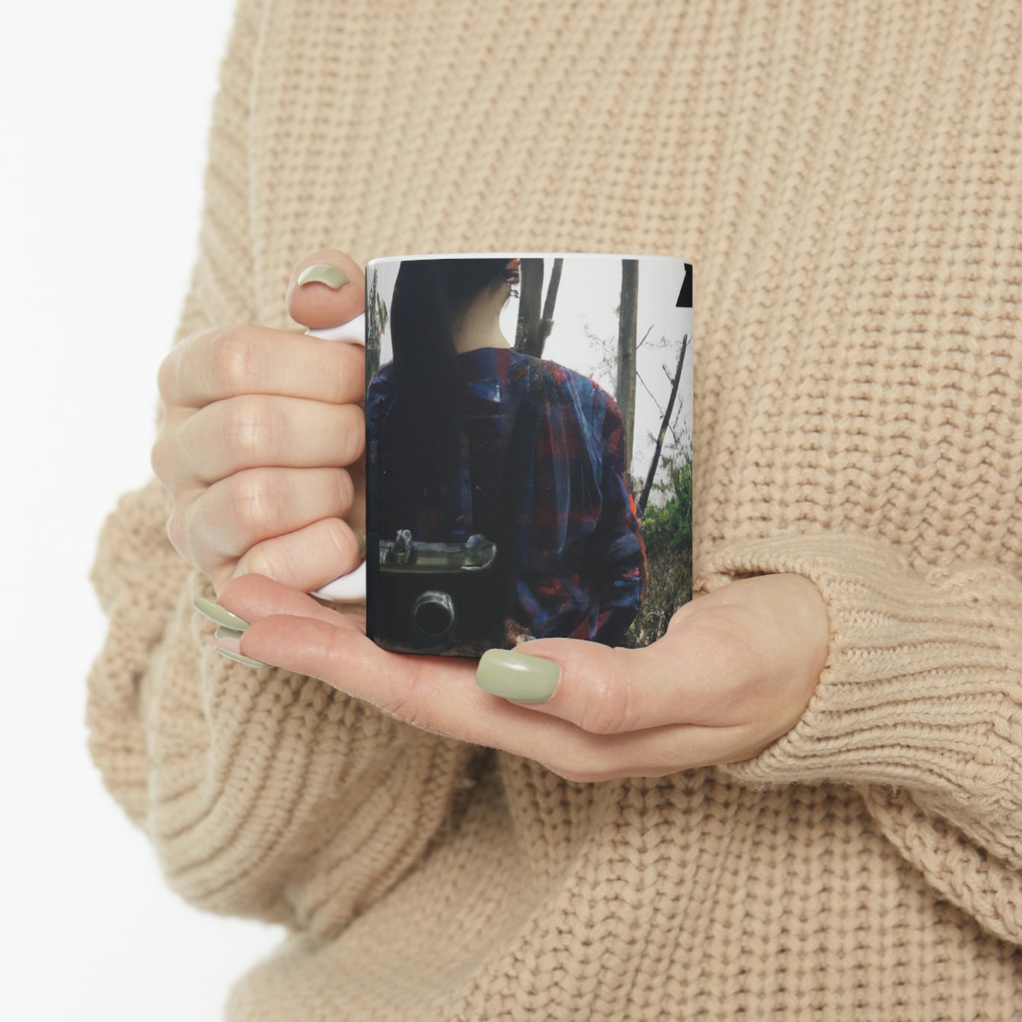 "Lost in Time: Exploring Forgotten Memories Through Wanderlust" - The Alien Ceramic Mug 11 oz