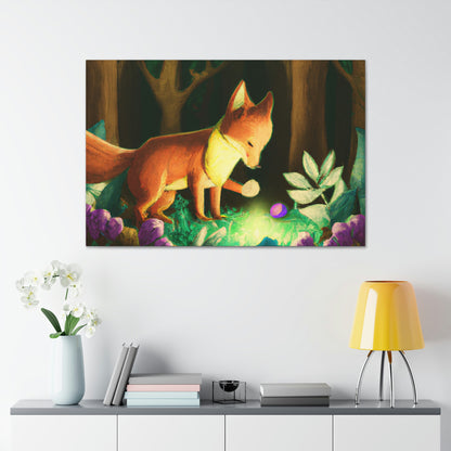 "The Gem-Seeking Fox in the Enchanted Forest" - The Alien Canva