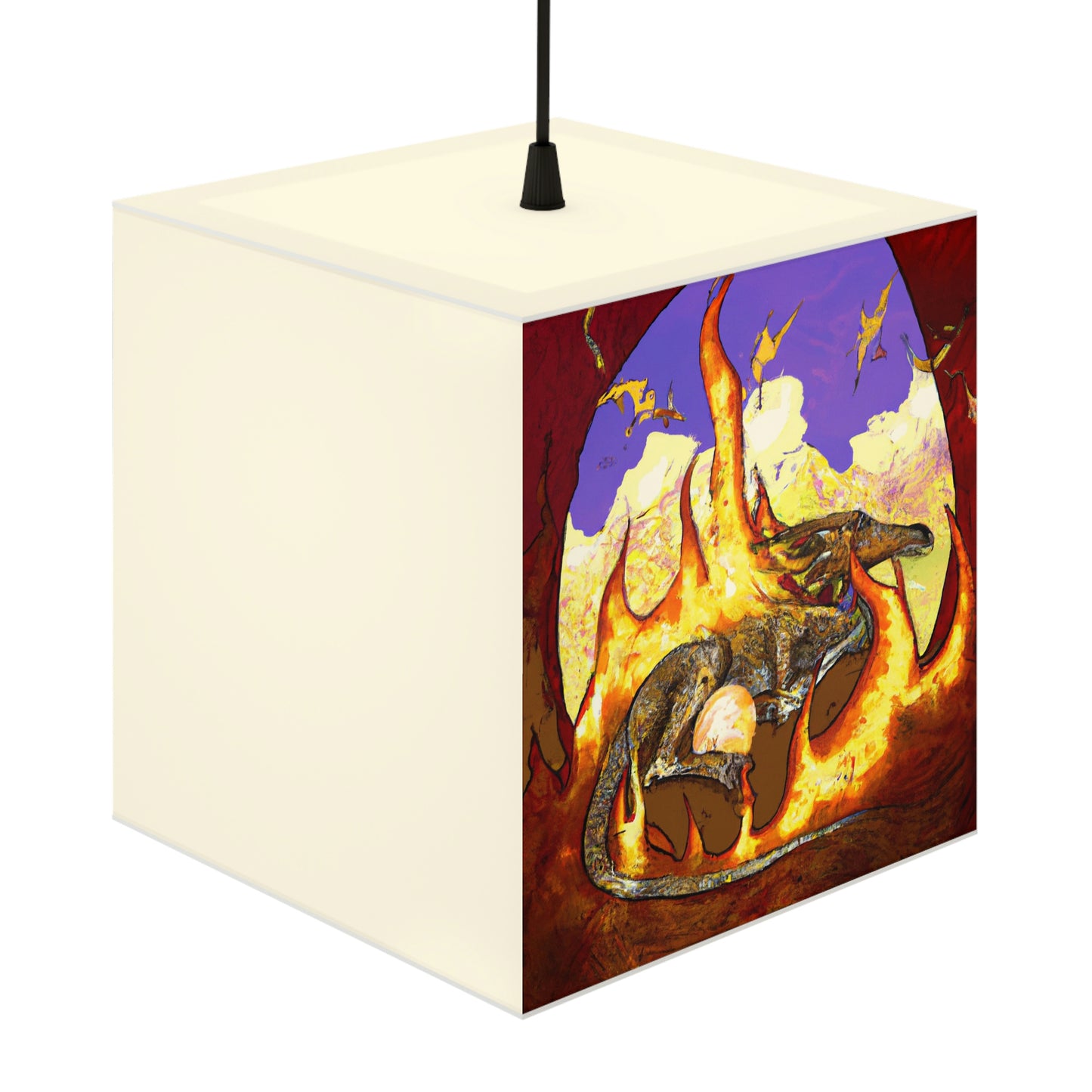 "A Slumbering Dragon in an Infernal Embrace" - The Alien Light Cube Lamp