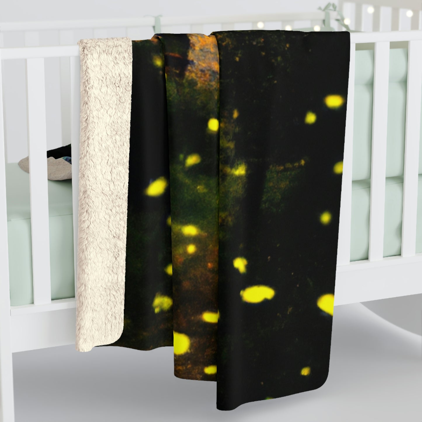 "A Shining Embrace of Fireflies" - The Alien Sherpa Fleece Blanket