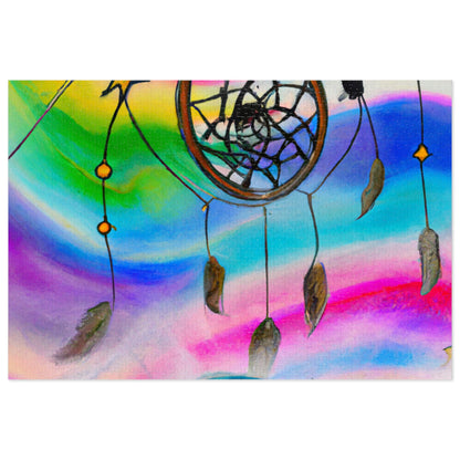 "A Galaxy of Dreams: A Colorful Dreamcatcher Captures Falling Stardust" - The Alien Jigsaw Puzzle