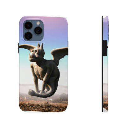 "Alone on the Hilltop: The Tale of a Solitary Gargoyle" - The Alien Tough Phone Cases