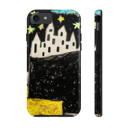 "Cosmic Oasis: Eine Reise in eine schwimmende Stadt inmitten des Sternenmeers" - Die Alien Tough Phone Cases