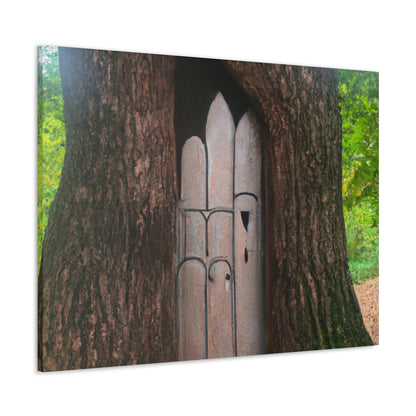 "The Mysterious Tree Door" - The Alien Canva