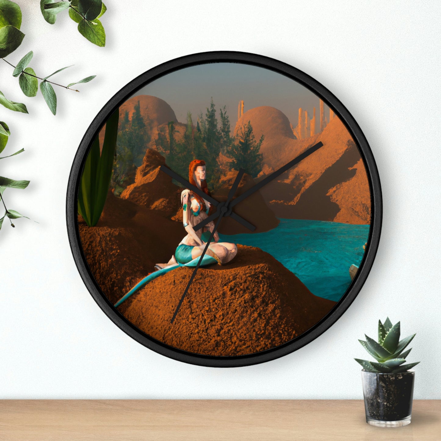 "Mermaid in the Mirage" - The Alien Wall Clock