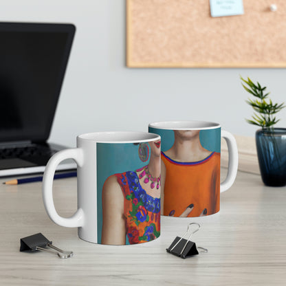 "A Thousand Miles Apart, Yet Still Connected" - The Alien Ceramic Mug 11 oz